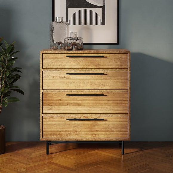 Large mango wood chest deals of drawers