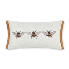 Bees Natural Cushion Cover