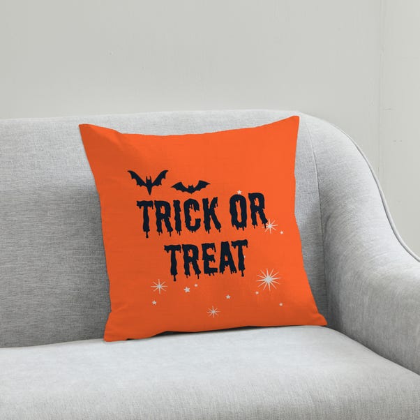 Halloween Trick or Treat Cushion Orange