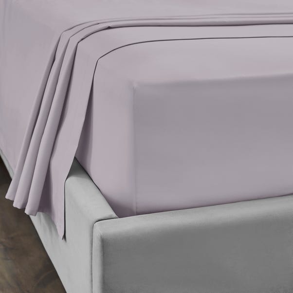 Dorma 300 Thread Count 100% Cotton Sateen Plain Fitted Sheet image 1 of 2