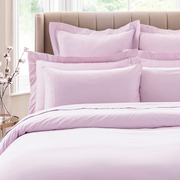 Dorma 300 Thread Count 100% Cotton Sateen Plain Cuffed Pillowcase image 1 of 5