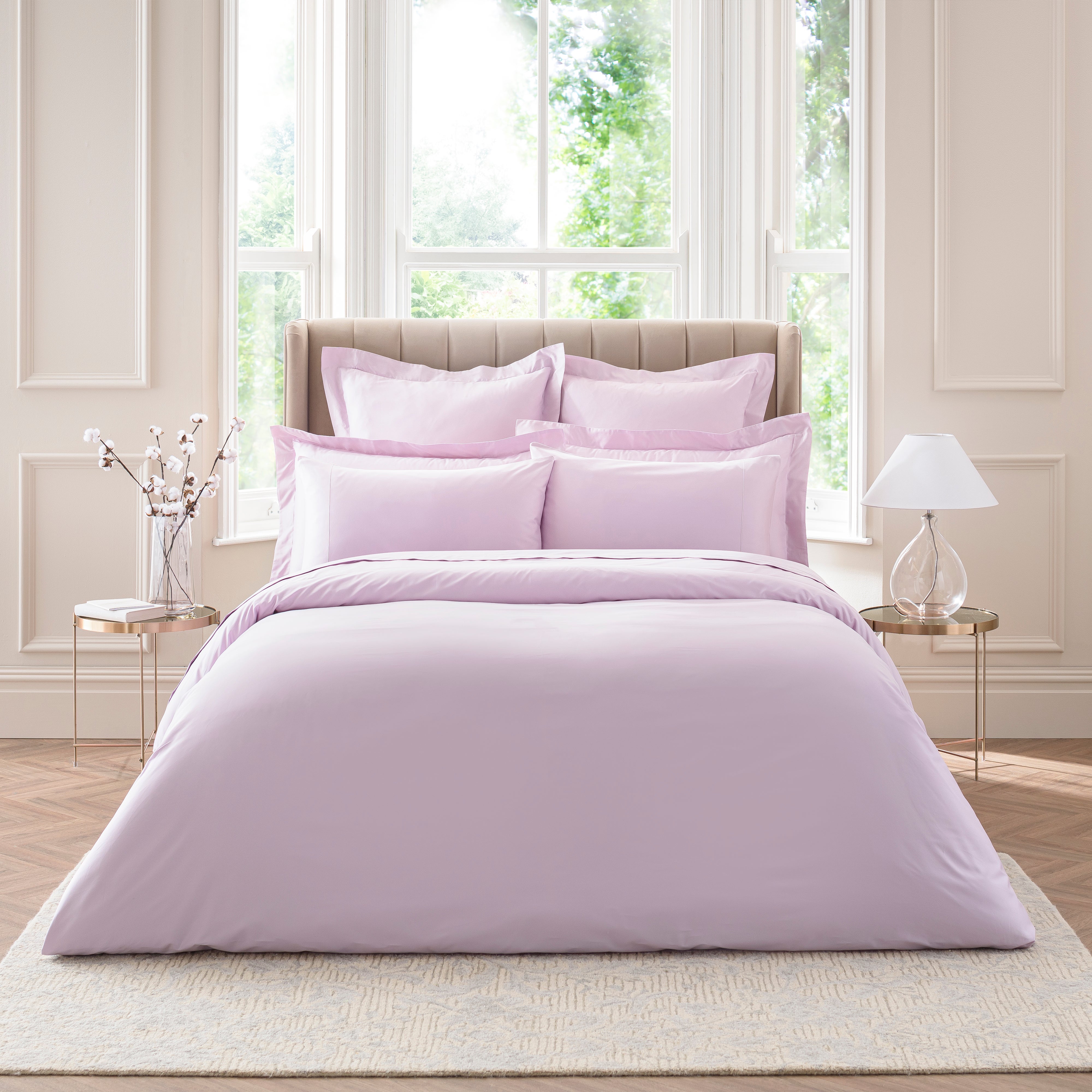 Dorma 300 Thread Count Mauve Cotton Sateen Duvet Cover Purple