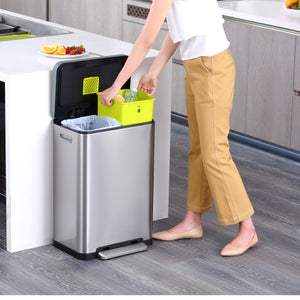 Eko X Cube 20/20l Stainless Steel Recycling Bin