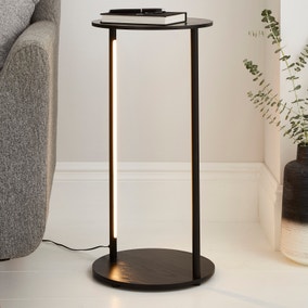 Cole Side Table with LED Light, Black