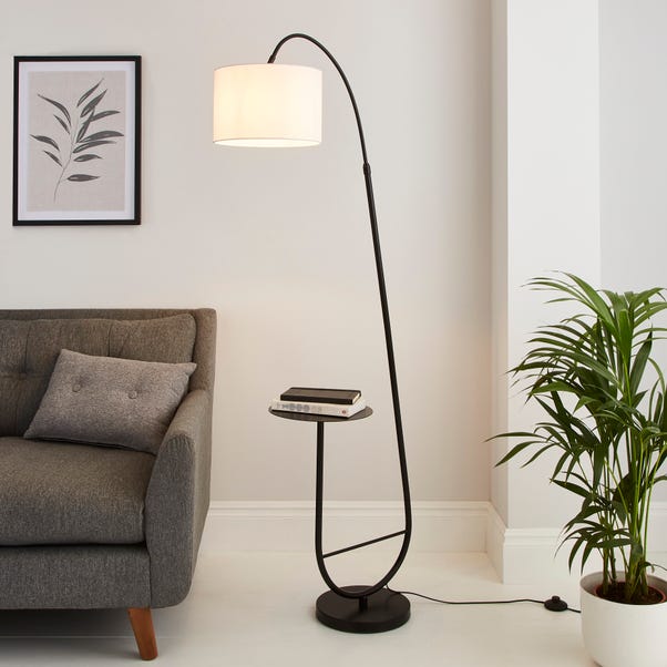 Huxley Extendable Arc Floor Lamp with Table image 1 of 7