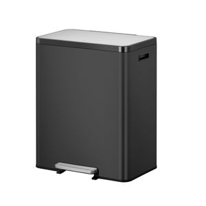 Eko Ecocasa Ii 30/30l Matt Black Steel Recycling Bin