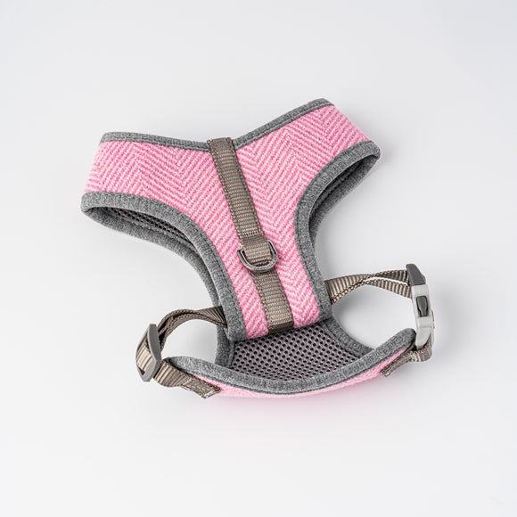 Hugo & Hudson Herringbone Tweed Dog Harness Dunelm