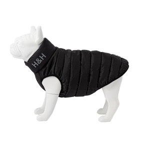 Hugo & Hudson Black Reversible Dog Puffer Coat