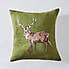 Brushed Cotton Stag Cushion Olive undefined