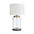 Table Lamp Clear and Brass Clear