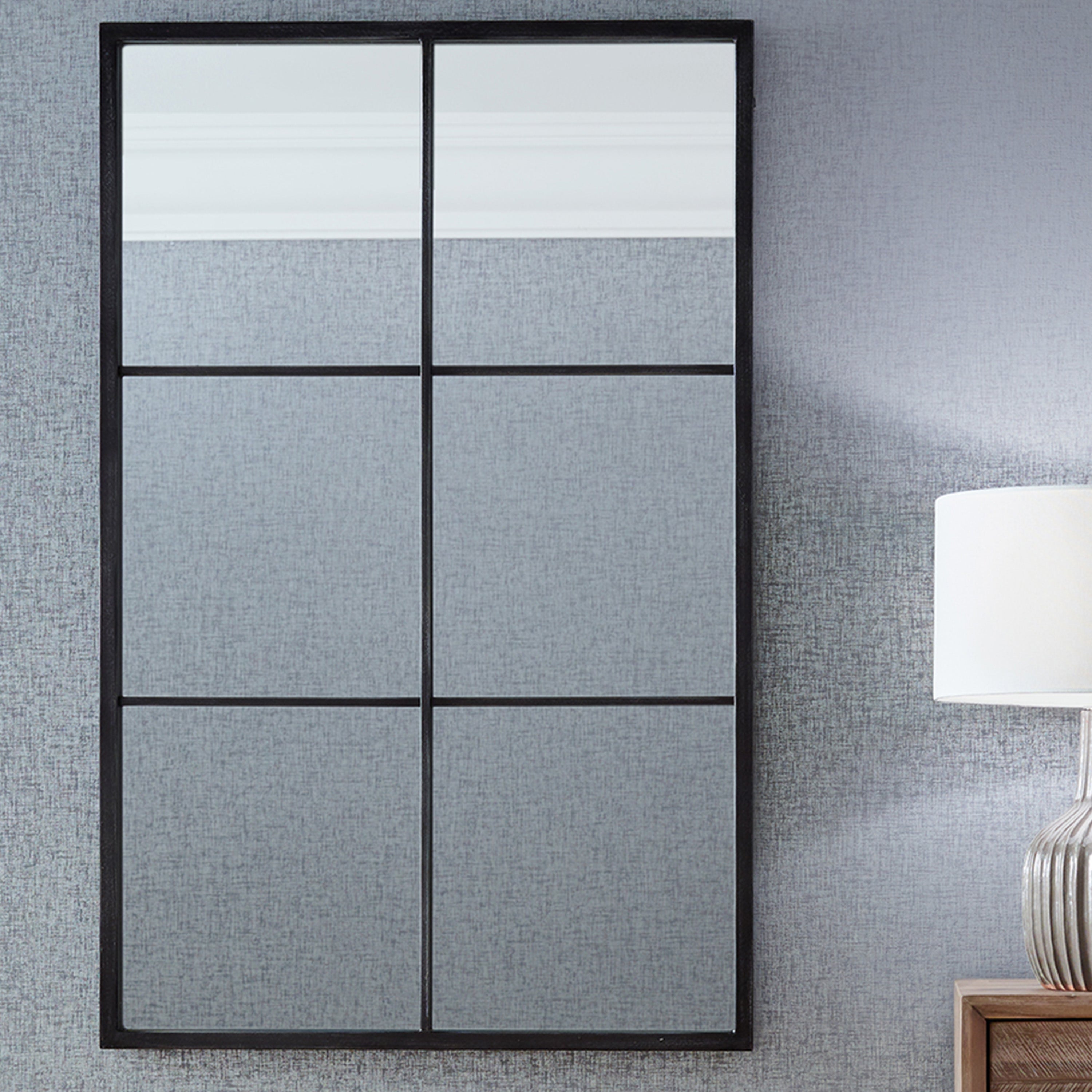 Foxed Glass Window Rectangle Full Length Wall Mirror