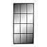 12 Pane Metal Floor Standing Mirror, Dark Grey 100x200cm Dark Grey