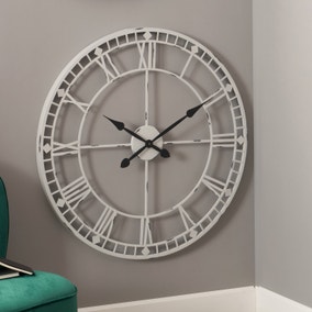 Metal Skeleton 80cm Wall Clock