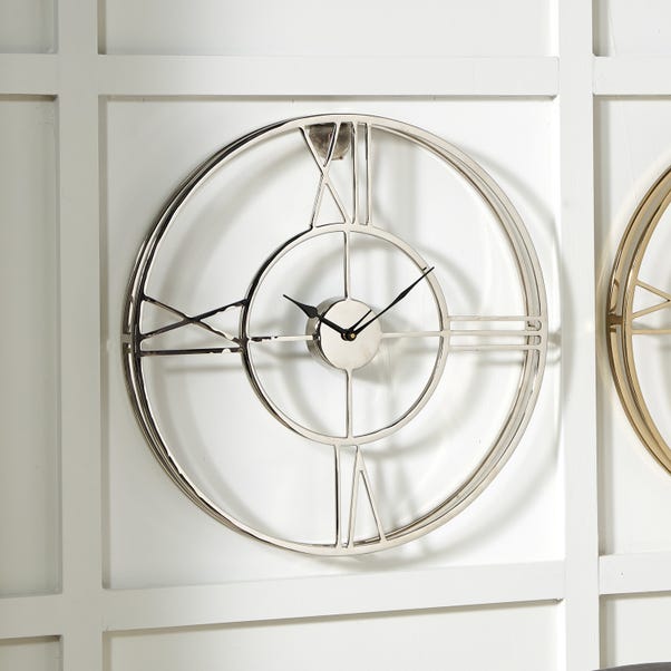 Metal Double Framed Wall Clock image 1 of 5