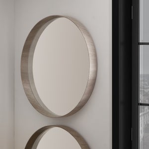 Tray Edge Round Wall Mirror