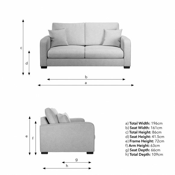 Carson Chunky Multi Weave 3 Seater Sofa | Dunelm