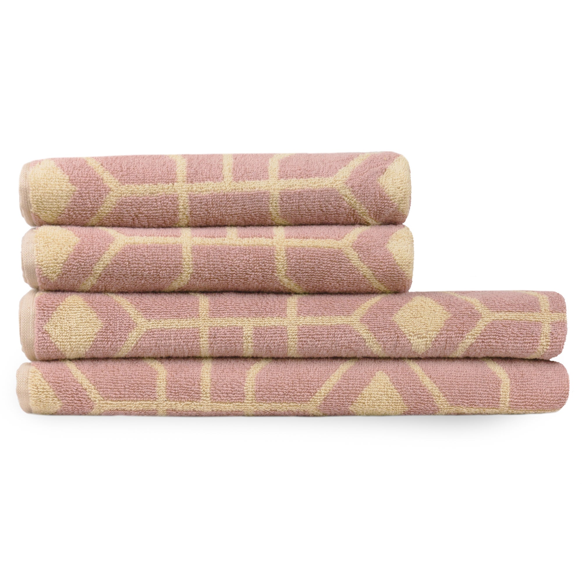 Set of 4 furn. Bee Deco Towels