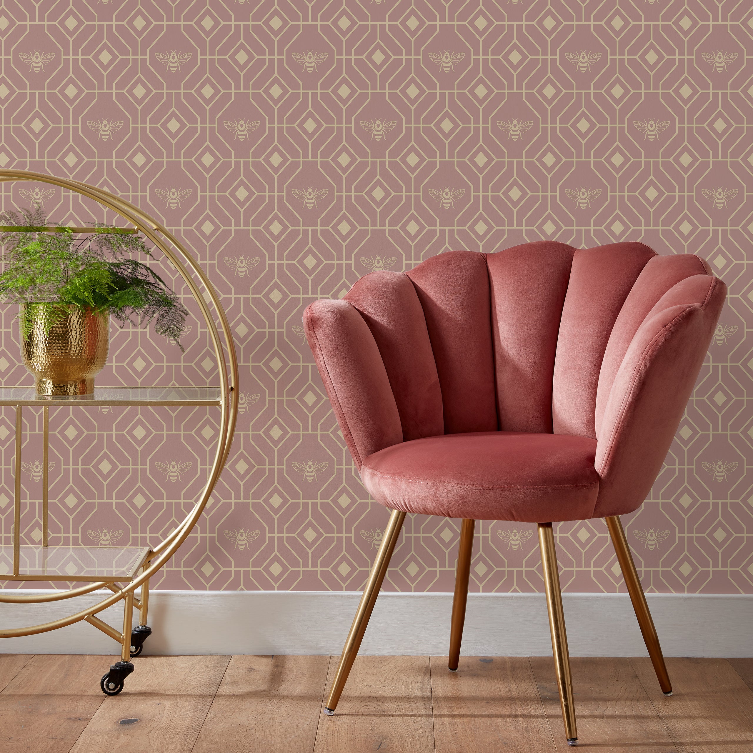 Furn Bee Deco Wallpaper Blush