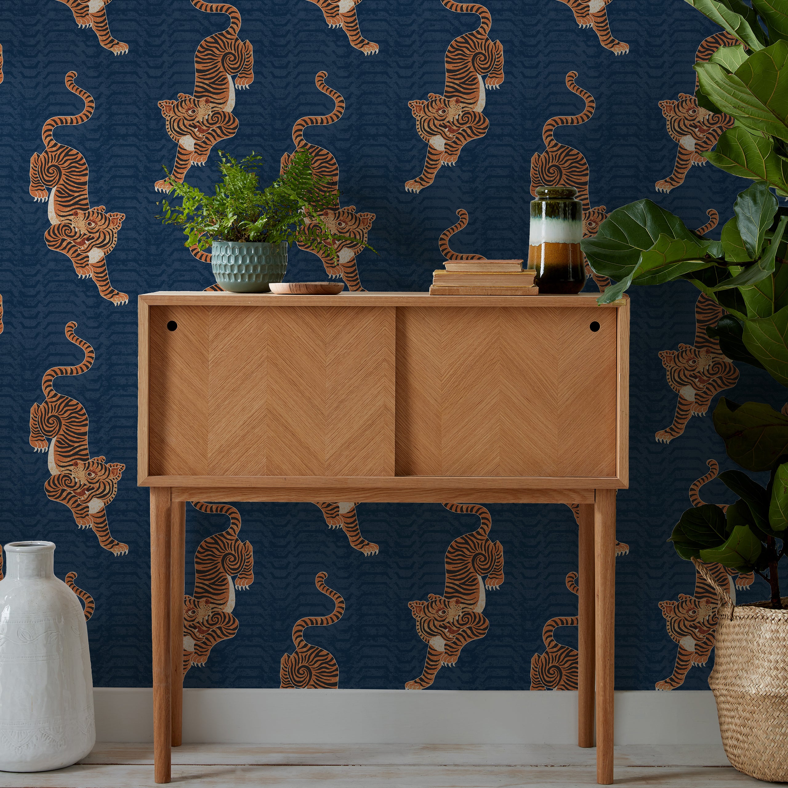 Furn Tibetan Wallpaper Blueorange