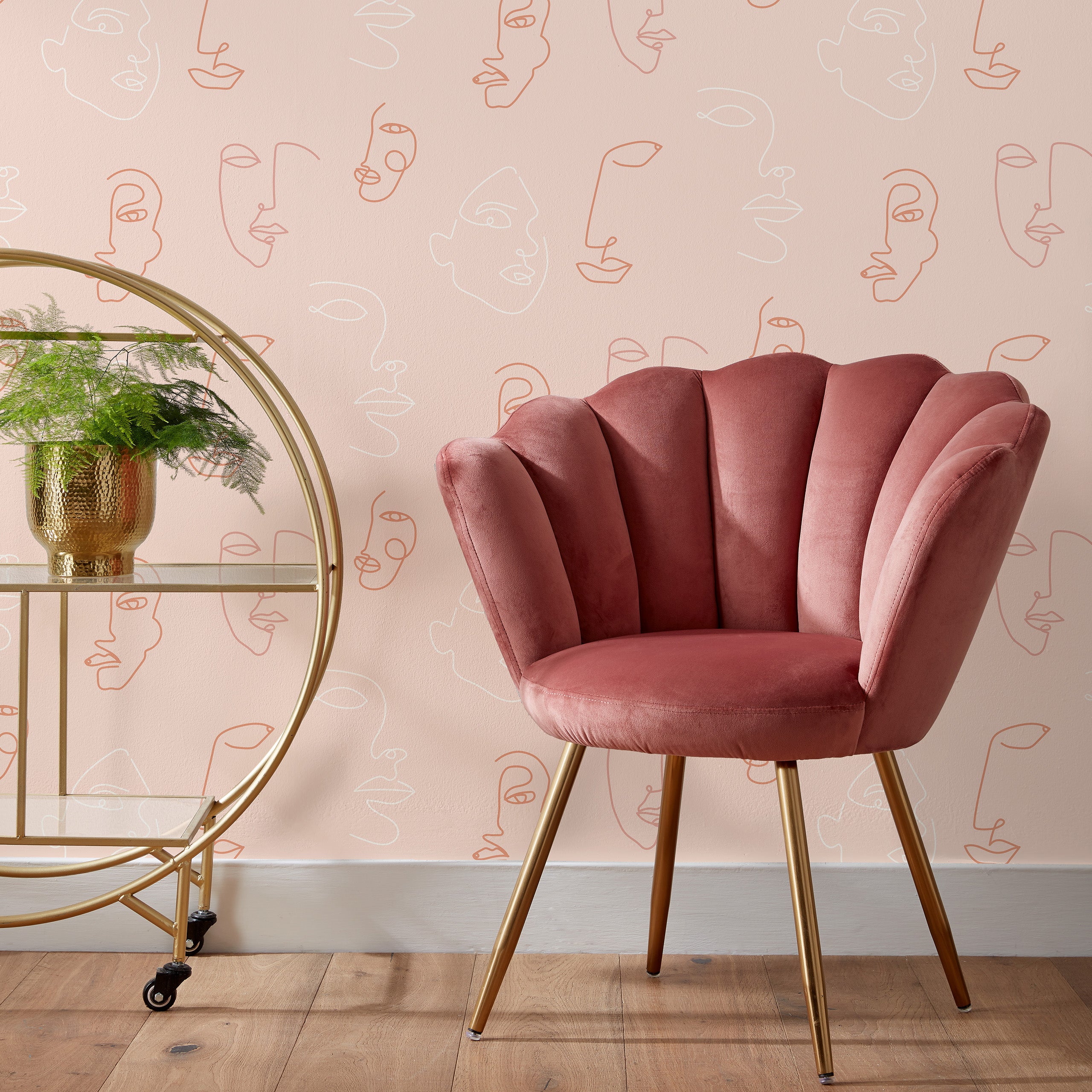 Furn Kindred Wallpaper Blush