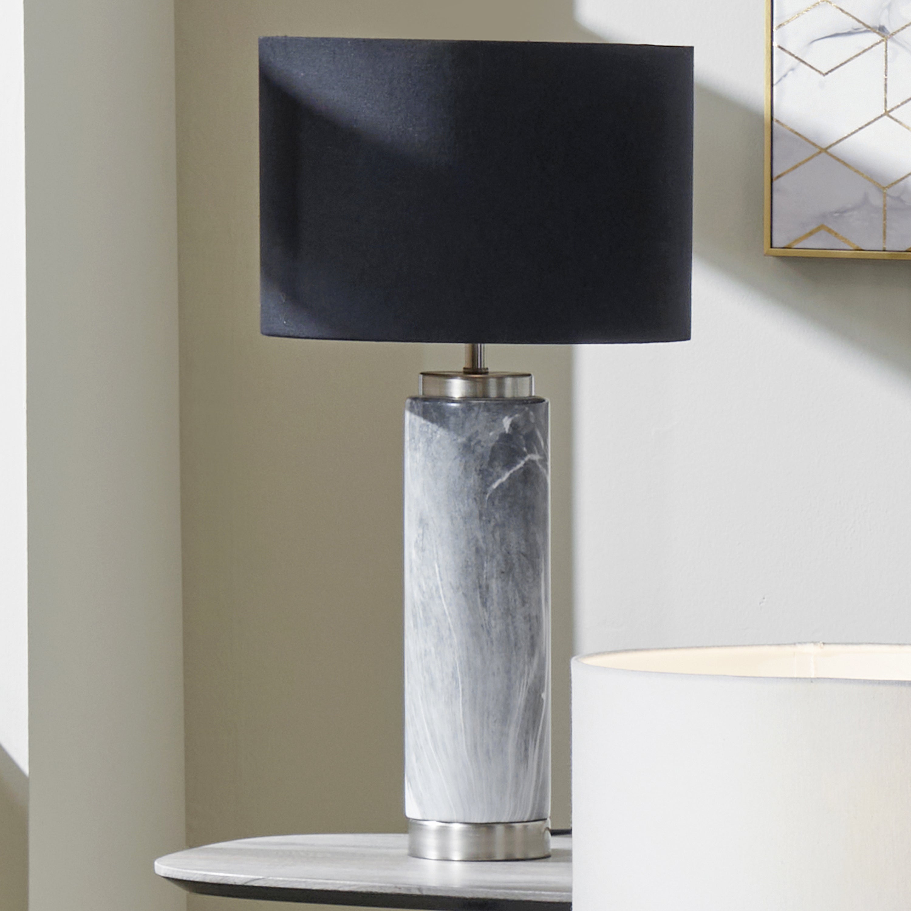 Carrara Grey Tall Table Lamp