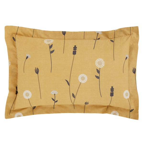 Scandi Floral Grey Oxford Pillowcase image 1 of 1