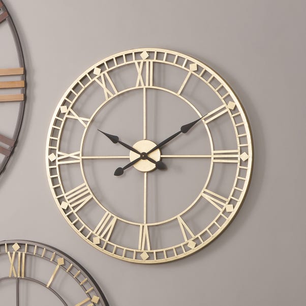 Metal Skeleton 80cm Wall Clock image 1 of 5