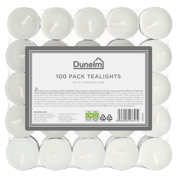 Set of 100 Unscented Tealights image 1 of 1
