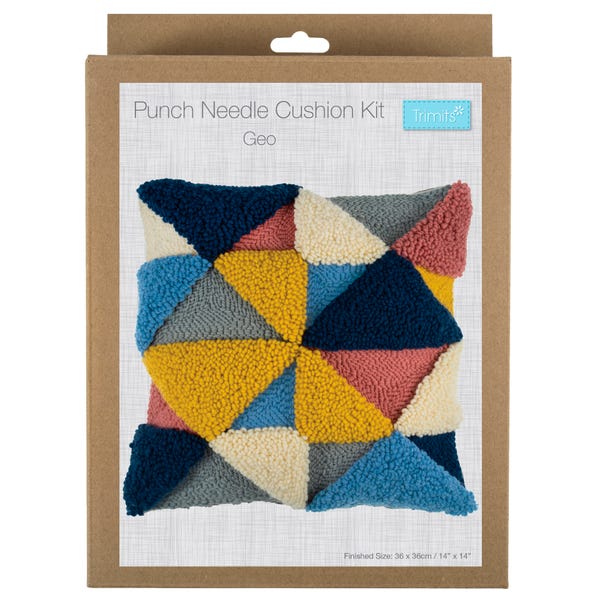 Punch Needle Kit Cushion Geo image 1 of 5