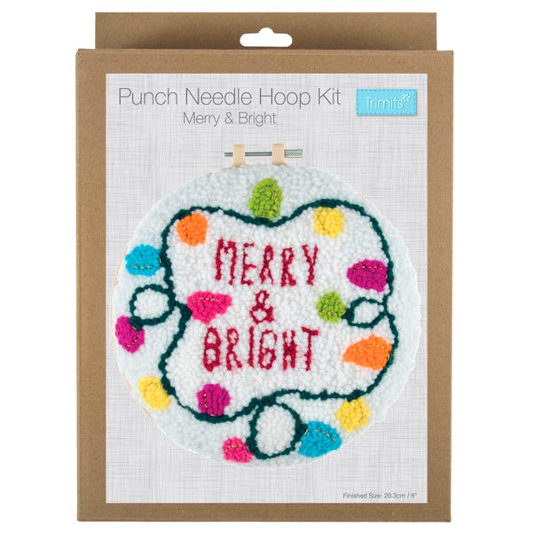 Punch Needle Kit Yrn and Hoop Kit Merry Bright image 1 of 3