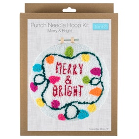 Punch Needle Kit Yrn and Hoop Kit Merry Bright
