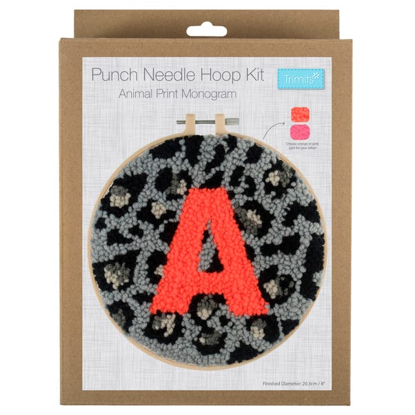 Punch Needle Kit Yarn Hoop Kit Animal Print Mno image 1 of 4