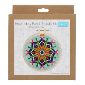 Punch Needle Kit Floss and Hoop Kit Scandi Bauble