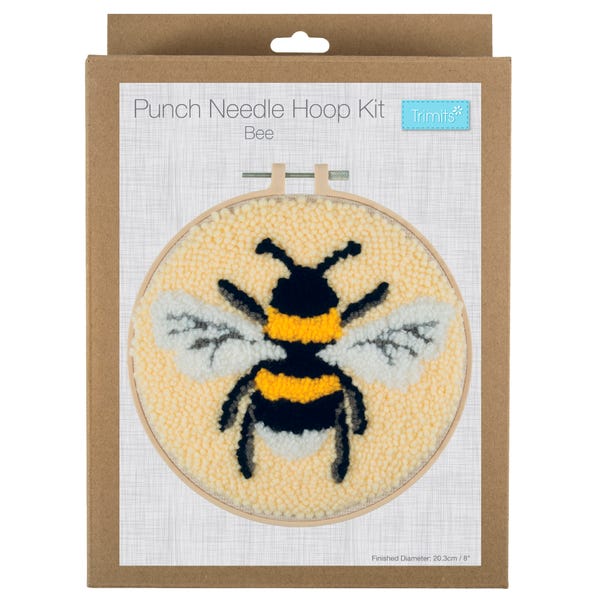 Punch Needle Kit Yarn and Hoop Bee image 1 of 3