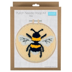 Punch Needle Kit Yarn and Hoop Bee