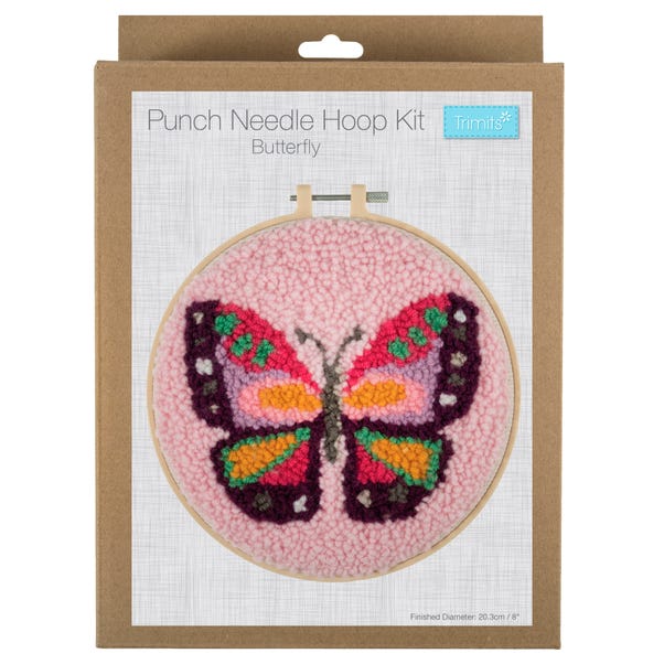 Punch Needle Hoop Kit Butterfly image 1 of 3