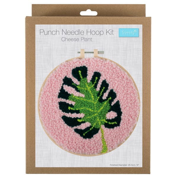 Punch Needle Hoop Kit Cheese Plant image 1 of 3