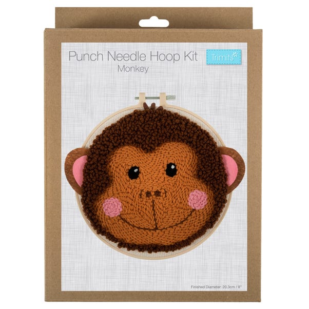Punch Needle Hoop Kit Monkey image 1 of 3