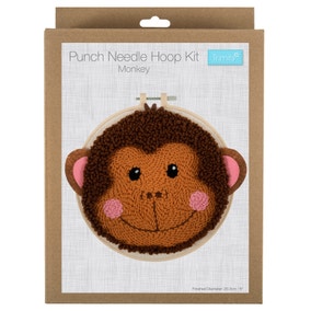 Punch Needle Hoop Kit Monkey