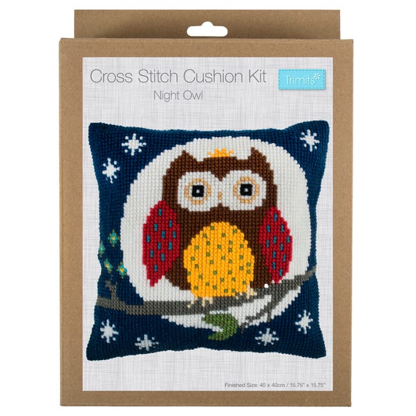 Cross Stitch Kit Cushion Night Owl image 1 of 6
