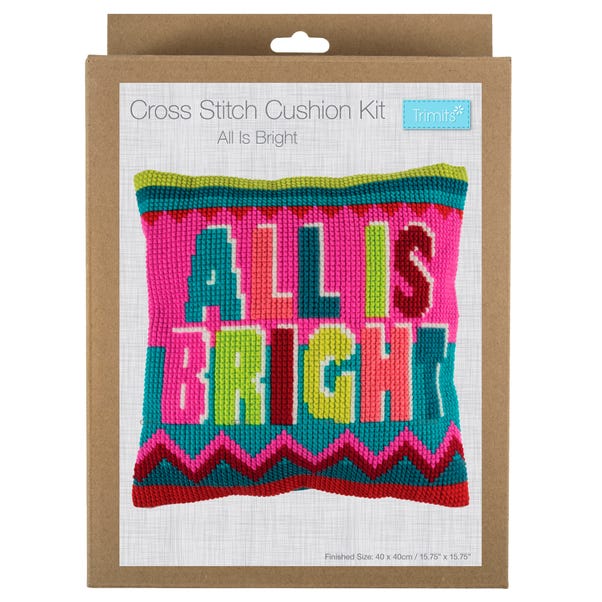 Cross Stitch Kit Cushion All is Bright image 1 of 6
