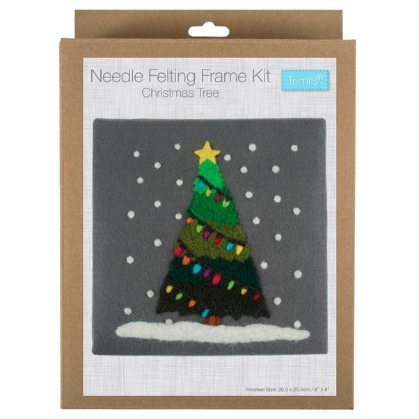 Needle Felting Kit with Frame Christmas Tree image 1 of 3