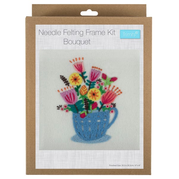 Needle Felting Kit with Frame Bouquet image 1 of 3
