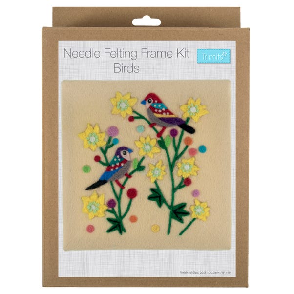 Needle Felting Kit with Frame Birds image 1 of 3