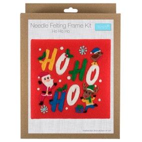 Needle Felting Kit with Frame Ho Ho Ho