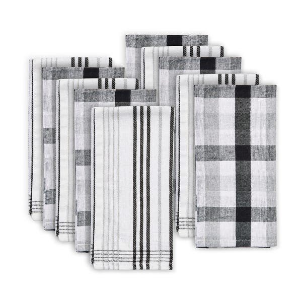 Pack of 10 Monochrome Tea Towels image 1 of 1