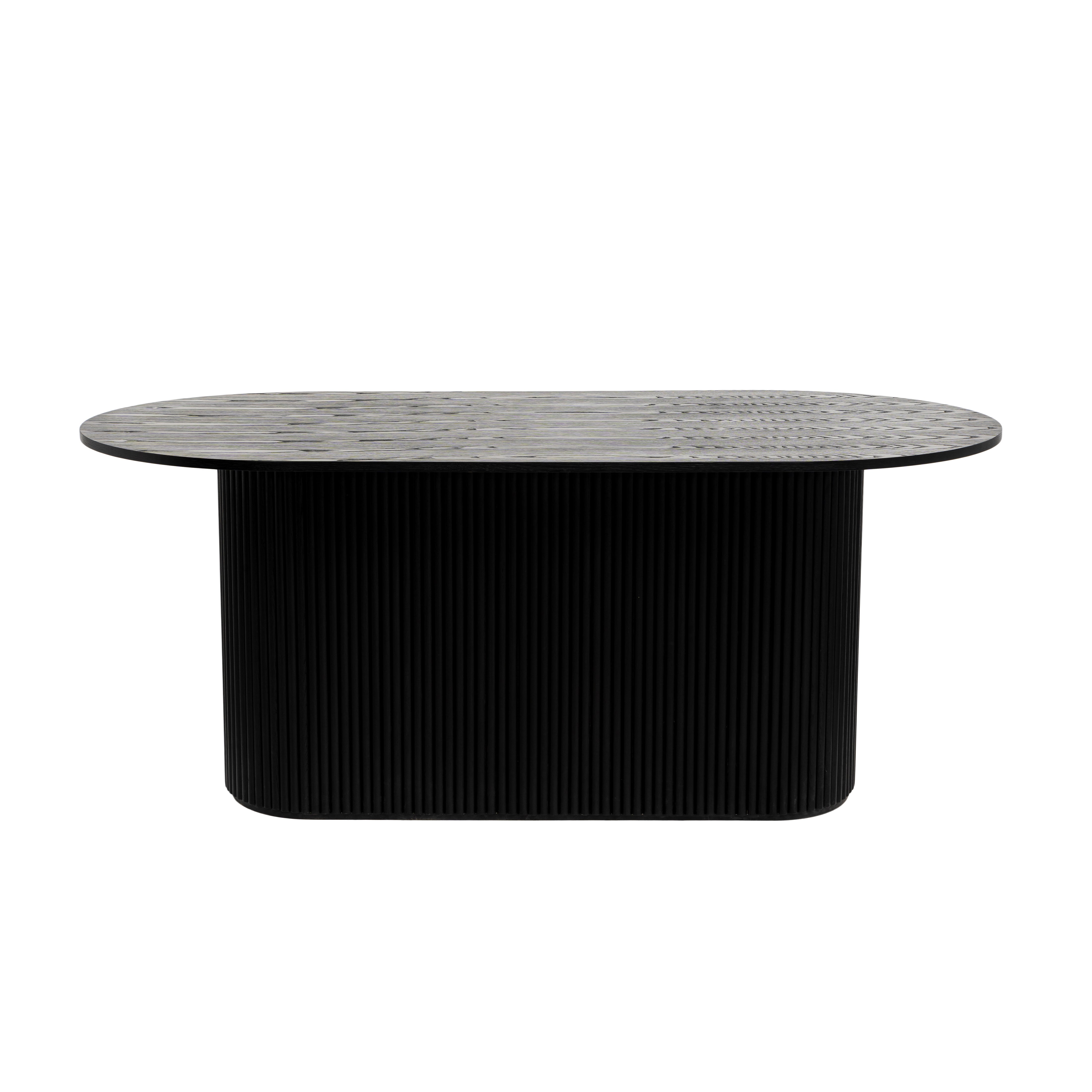 Amari 8 Seater Oval Dining Table Wood Black
