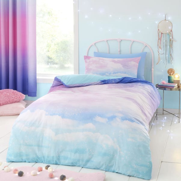 Catherine Lansfield Ombre Rainbow Clouds Duvet Cover and Pillowcase Set image 1 of 6