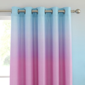 Catherine Lansfield Ombre Rainbow Clouds Eyelet Curtains