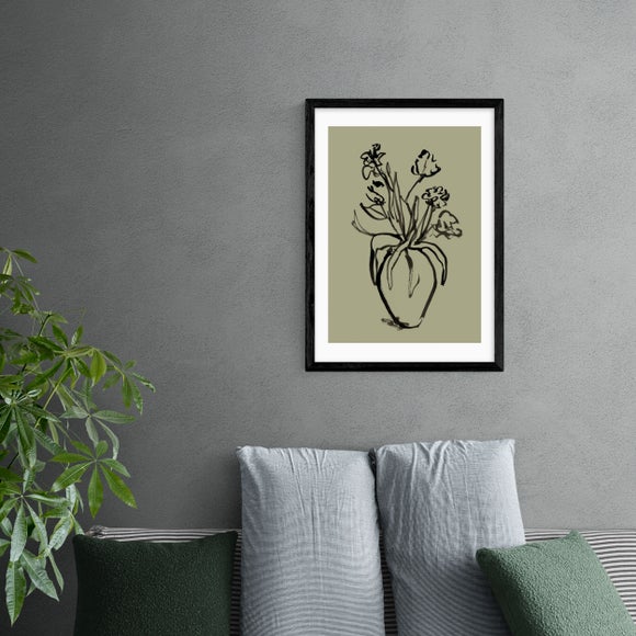 East End Prints Mono Botanical 9 Print